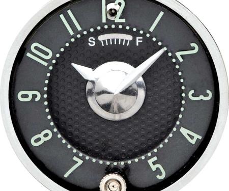 OER 1955-56 Fullsize 1958-62 Corvette In-Dash Clock With Quartz Movement Black Face 3710648