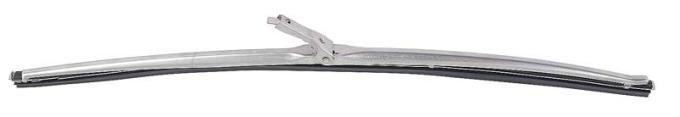 OER 1960-84 Windshield Wiper Blade, 16" Trico, Rainbow Type, 1/4" Bayonet Connector, Matt Stainless 17529B