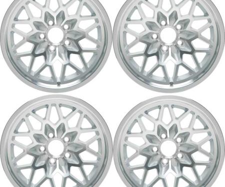 OER 17" X 9" Cast Aluminum Snowflake Wheel Set With Silver accents *R4415
