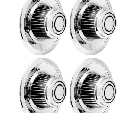 OER 4 Piece Tall Chrome Rally Wheel Derby Cap Set *WR1012NL