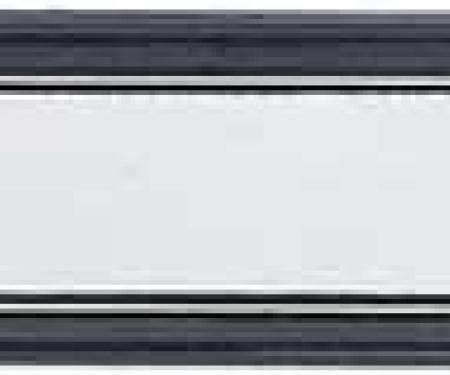 GM Truck Dash Plate with A/C, Black and Brushed Aluminum, 1973-1980