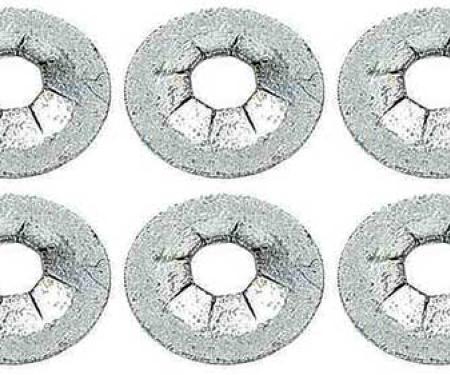 OER Round Push On Flat Nut, Fits 5/32" Stud Size, Zinc Plated, 10 Piece Set *WA300K