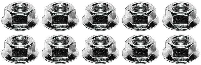 OER Serrated Self locking Hex Nut, #10-24 Thread Size, 10 Piece Set *A14873K