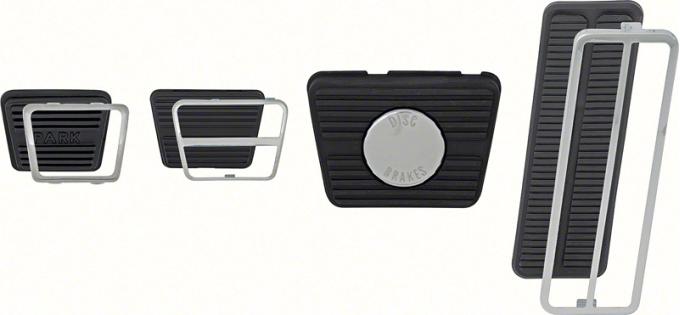 OER 1967-68 Camaro / Firebird Pedal Pad Kit - Disc Brakes - Manual Trans - 8 piece *R5007