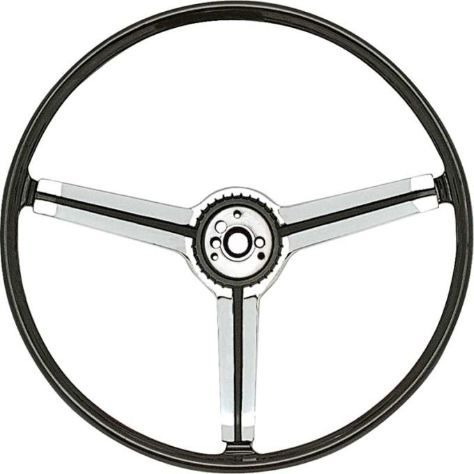 OER 1967 Z87 Deluxe Steering Wheel with Spokes and Polished Chrome Spider Insert 9746436