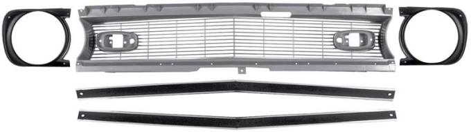OER 1968 Camaro Restorer's Choice™ Standard Grill Kit with Headlamp Bezels *R5026C
