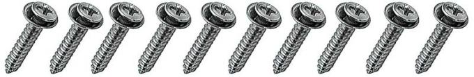 OER Washer Head Chrome Trim Screw, #8 x 5/8" With Small Flush Free Spinning Washer, 10 Piece Set *A2774K