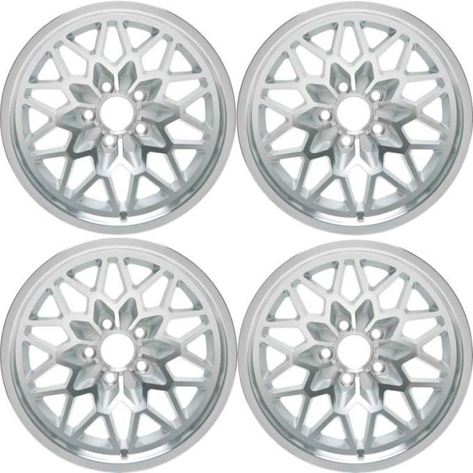 OER 17" X 9" Cast Aluminum Snowflake Wheel Set With Silver accents *R4415