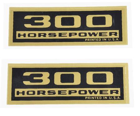 Corvette Decals, Valve Cover 300HP, 1962-1965