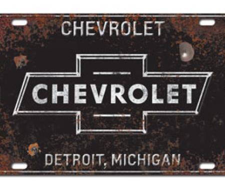 Chevrolet License Plate, 1911 Detroit Michigan
